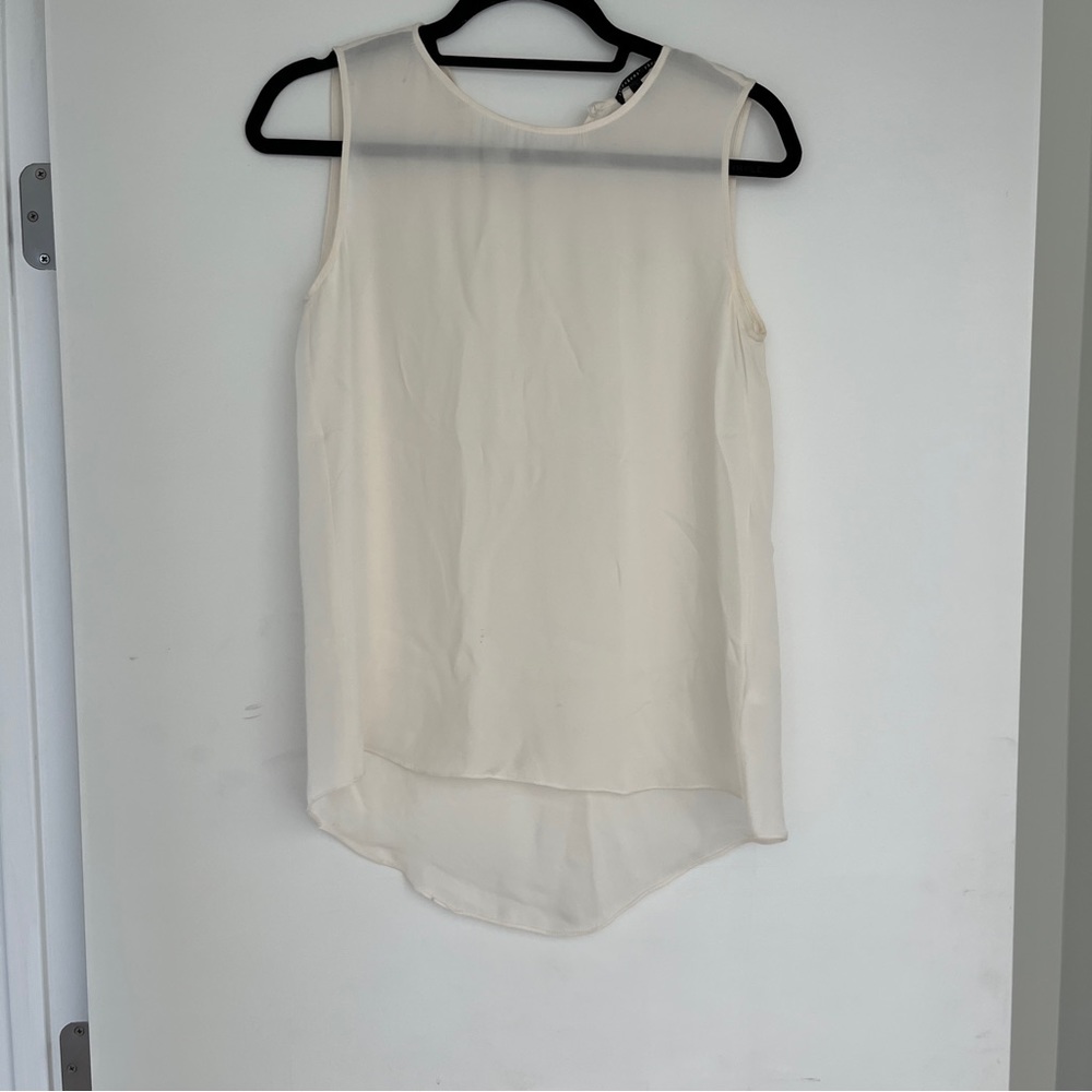 THEORY - white silk tank - size small